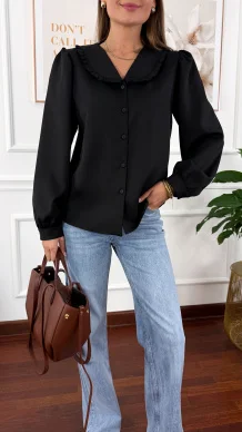 Wiskozowa koszula Evi czarna