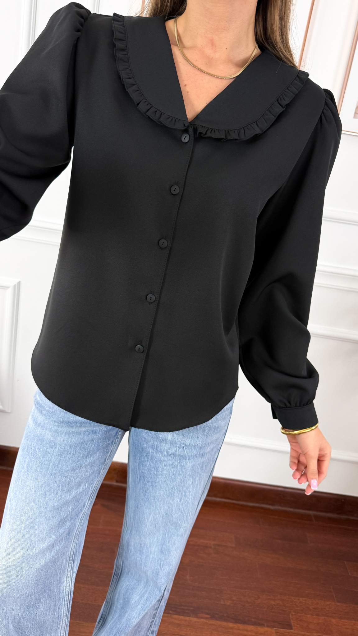 Wiskozowa koszula Evi czarna