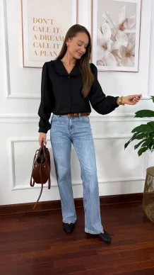 Spodnie Leda wide leg denim