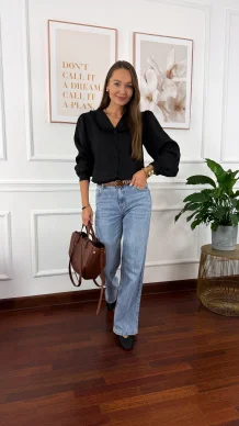 Spodnie Leda wide leg denim