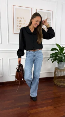 Spodnie Leda wide leg denim