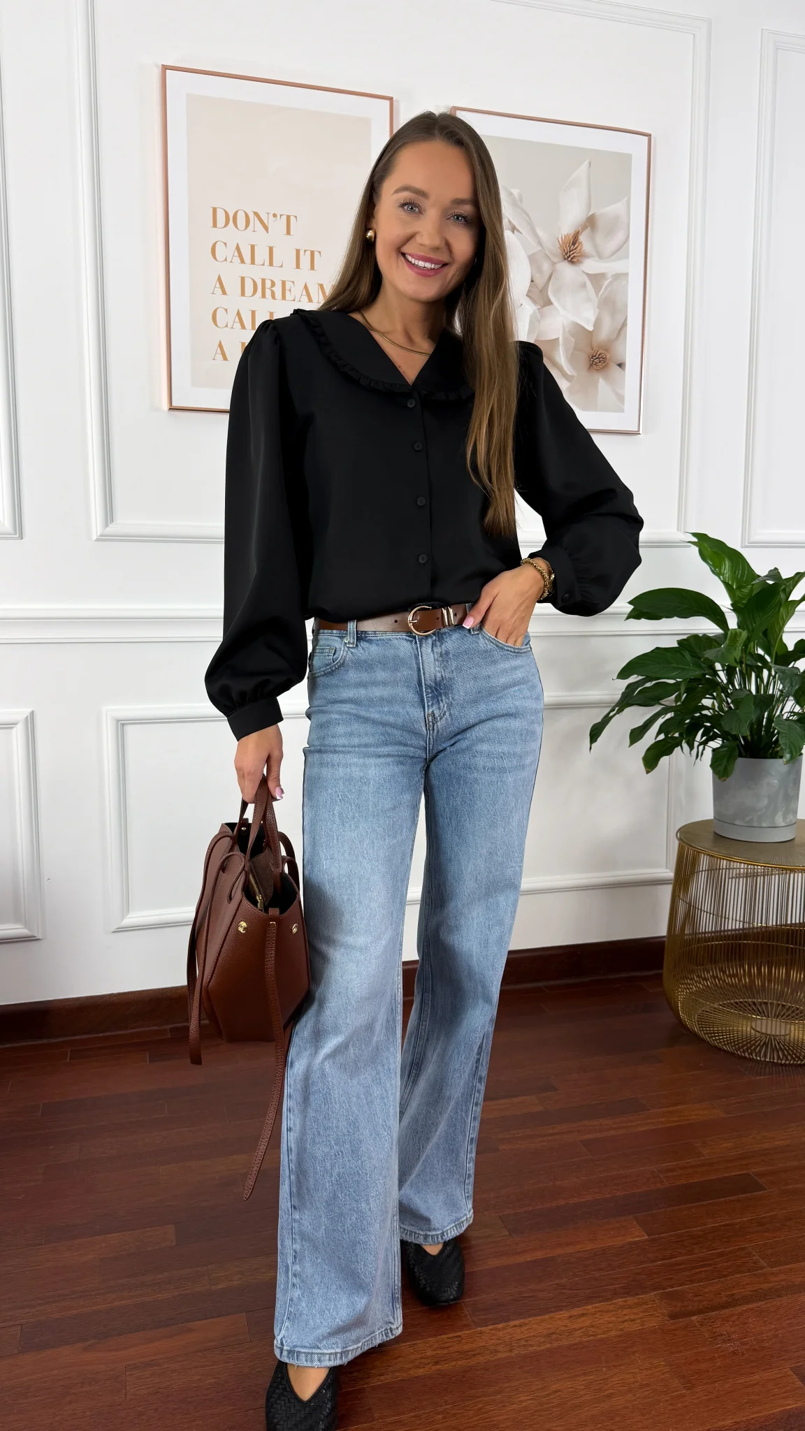 Spodnie Leda wide leg denim