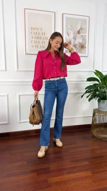 Spodnie dzwony Rose denim