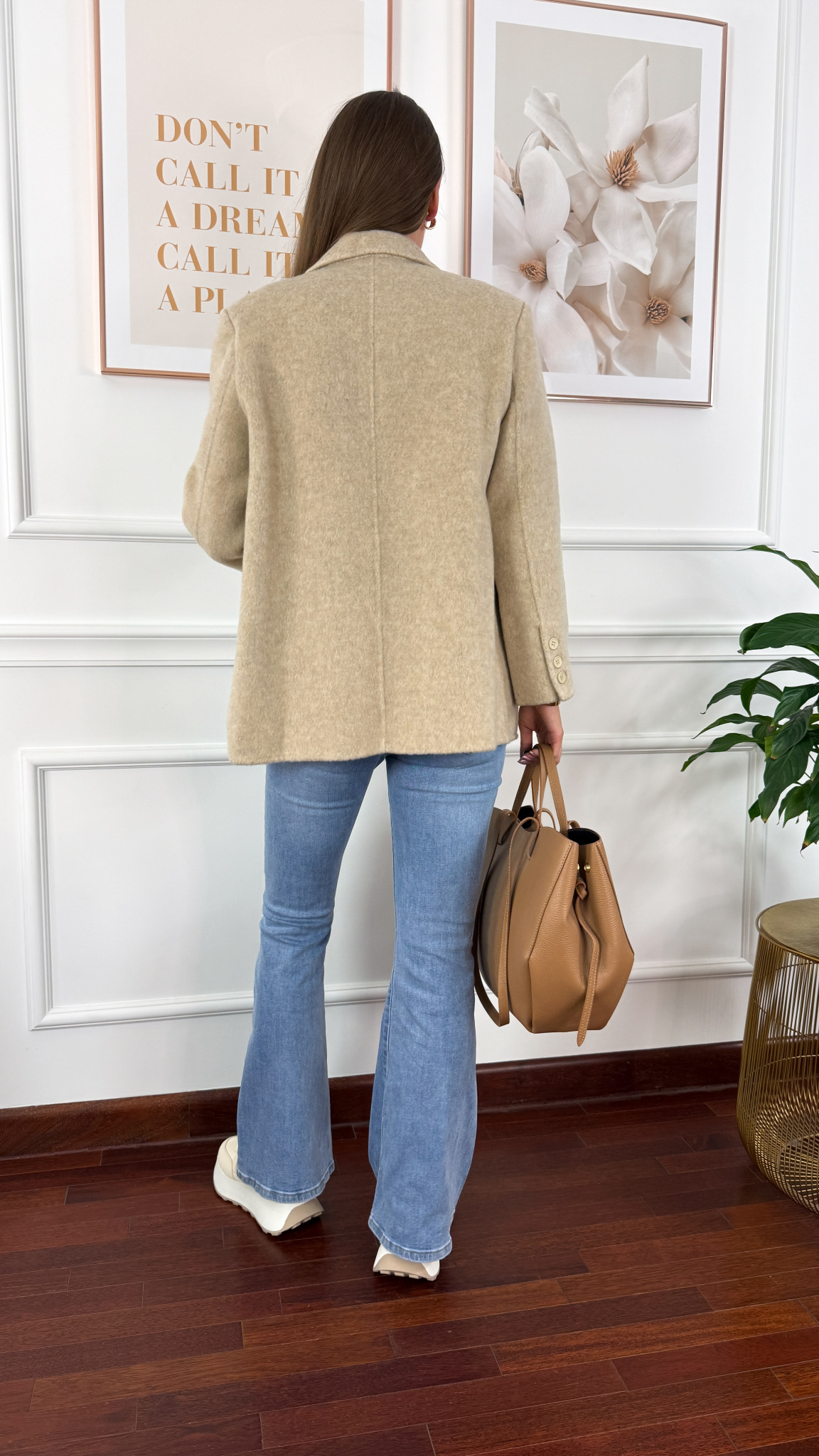 Wełniana marynarka Mariella beżowa