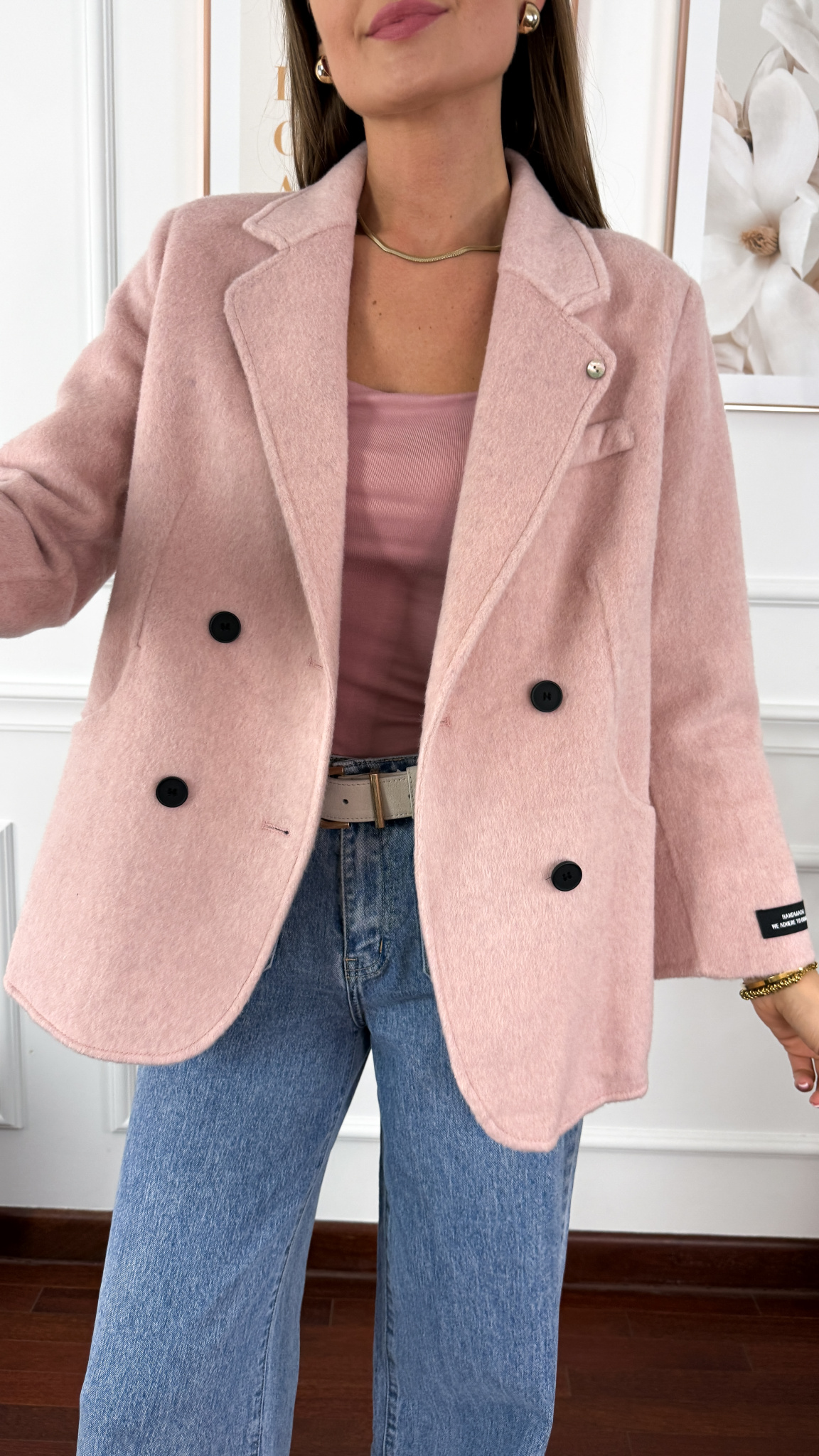 Wełniana marynarka Mariella różowa