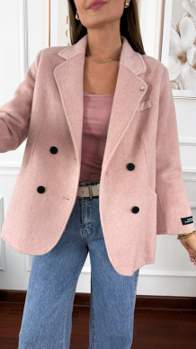 Wełniana marynarka Mariella różowa