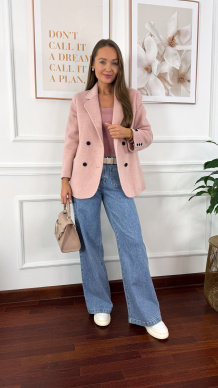 Wełniana marynarka Mariella różowa