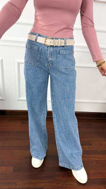 Spodnie Kristy wide leg denim