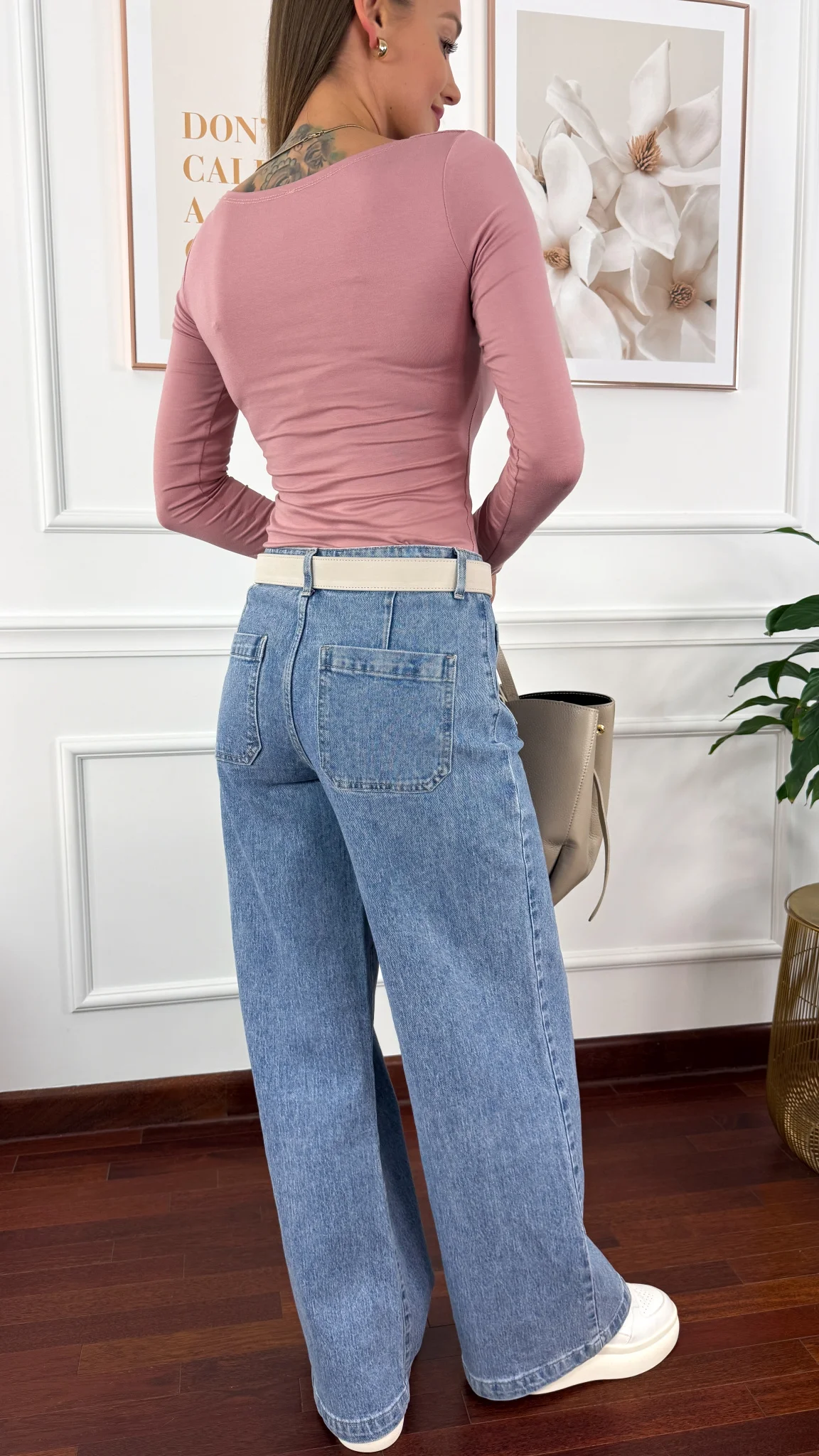 Spodnie Kristy wide leg denim