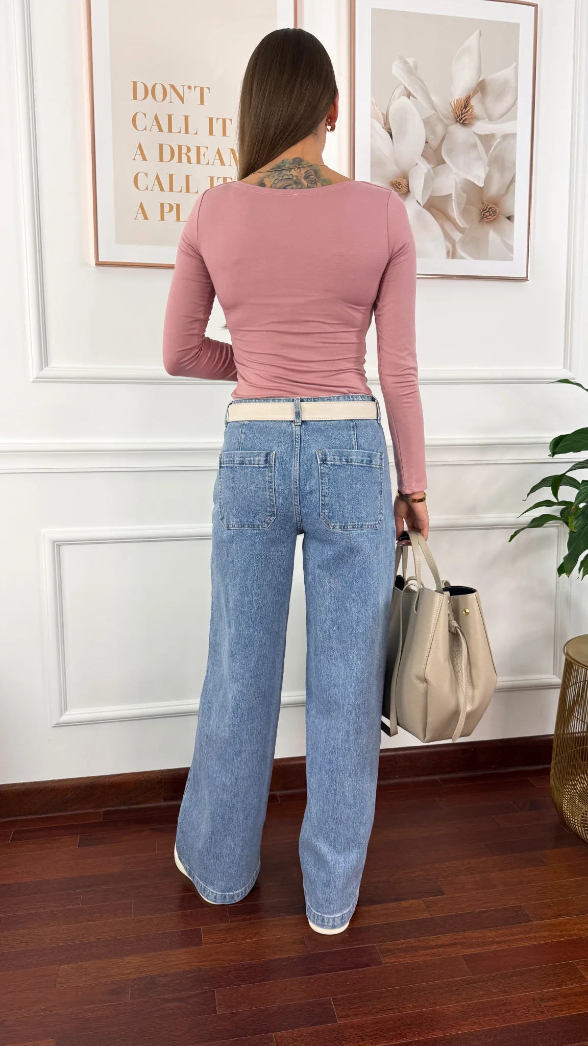 Spodnie Kristy wide leg denim