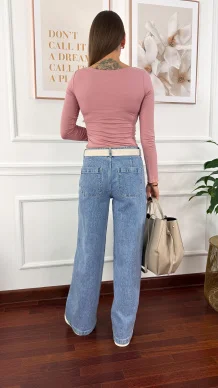 Spodnie Kristy wide leg denim