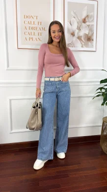 Spodnie Kristy wide leg denim