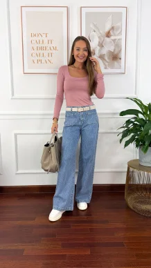 Spodnie Kristy wide leg denim