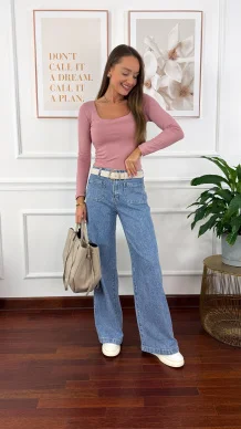 Spodnie Kristy wide leg denim