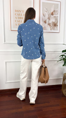 Bawełniana koszula Elena denim