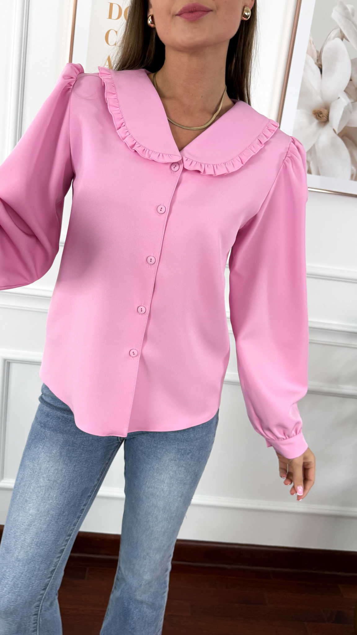 Wiskozowa koszula Evi różowa