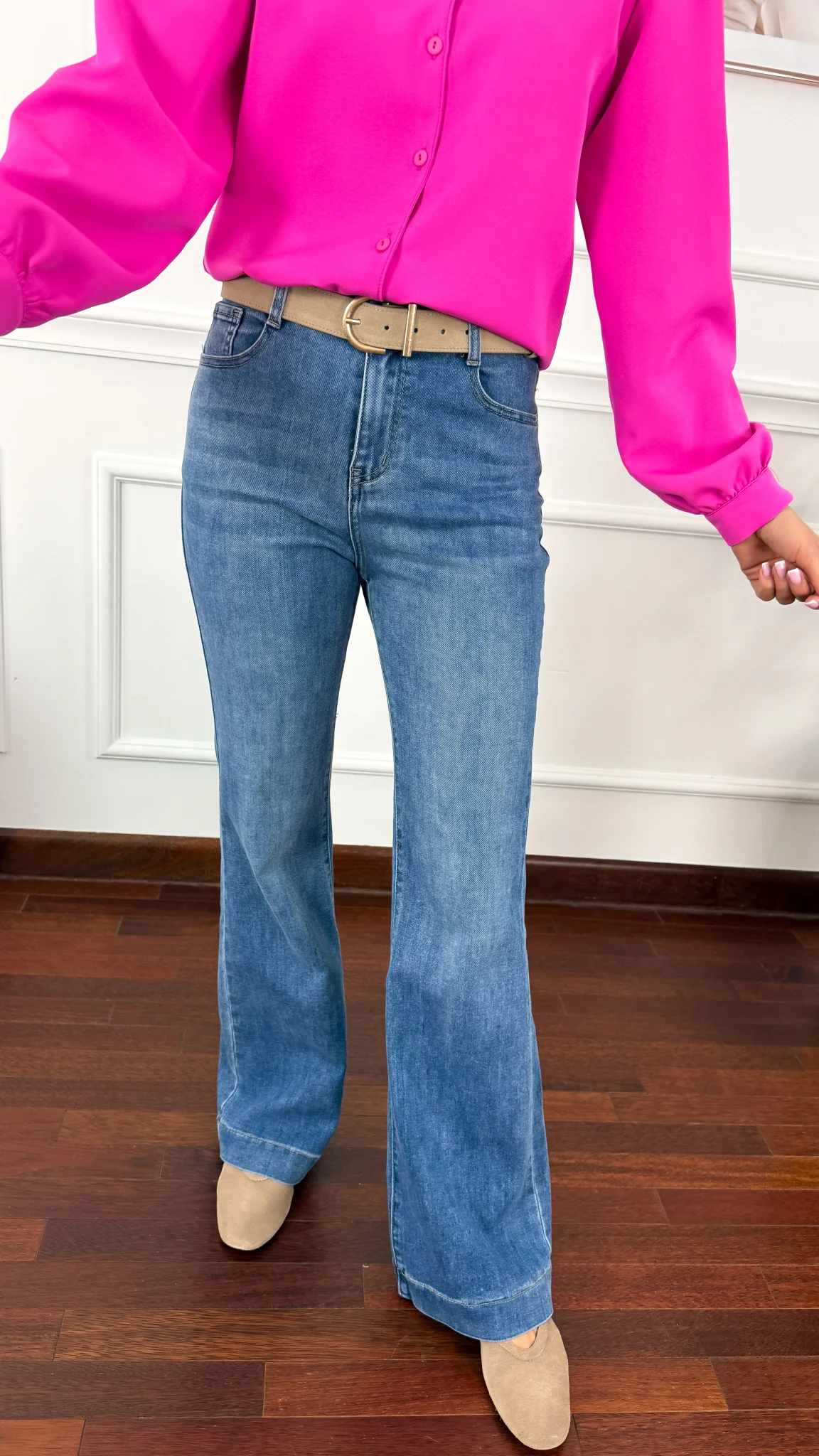 Spodnie dzwony Nivia denim