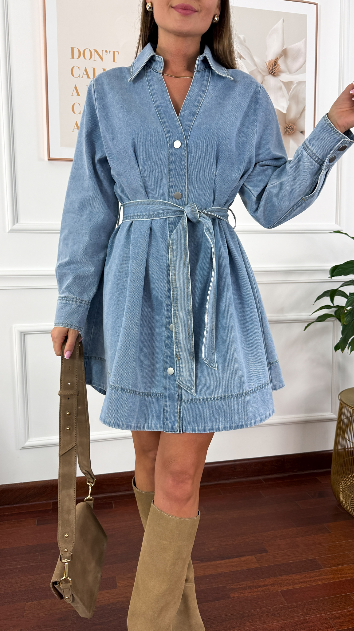 Sukienka Noira jasny denim