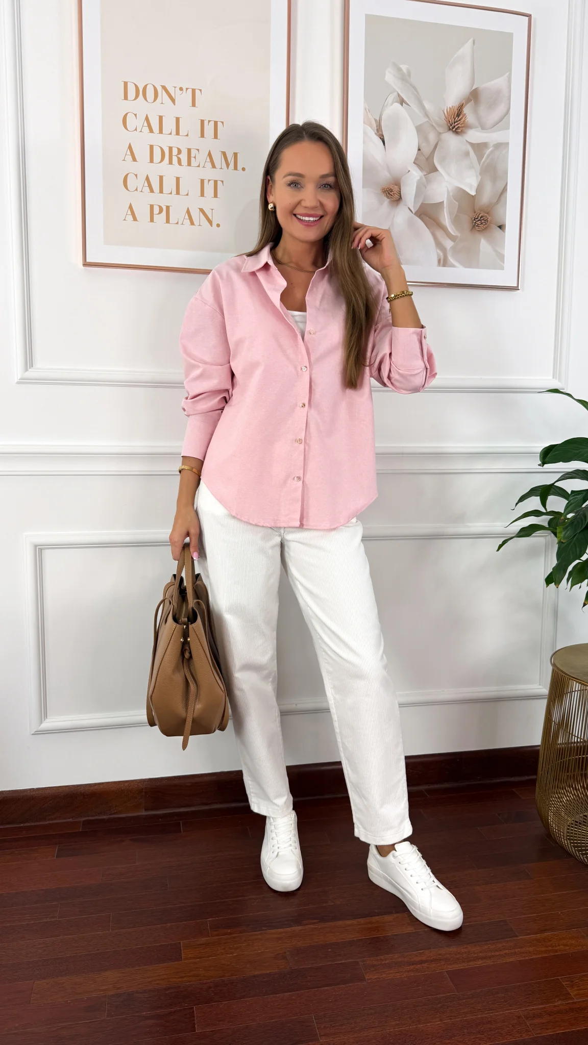 Bawełniana koszula Caterina różowa