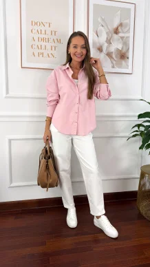 Bawełniana koszula Caterina różowa