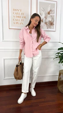 Bawełniana koszula Caterina różowa