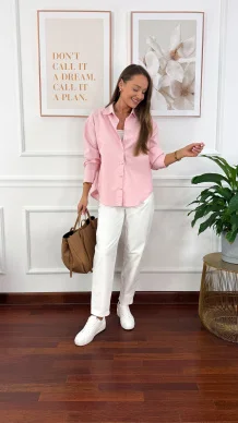 Bawełniana koszula Caterina różowa