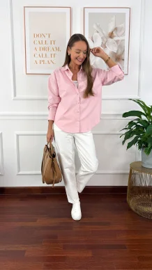 Bawełniana koszula Caterina różowa