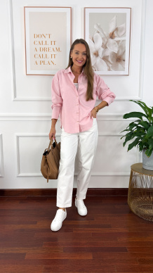 Bawełniane spodnie Sole białe