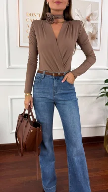 Wiskozowe body Elara cappuccino