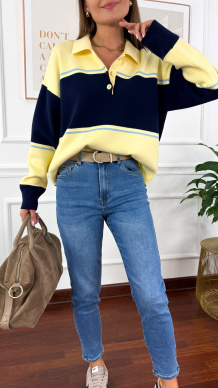 Sweter z wiskozą Sorell żółty