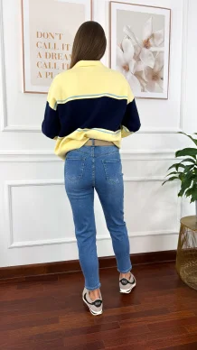 Spodnie mom fit Elea denim