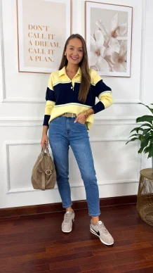 Spodnie mom fit Elea denim