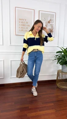 Spodnie mom fit Elea denim