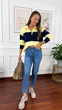 Spodnie mom fit Elea denim