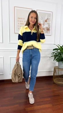 Spodnie mom fit Elea denim