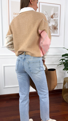 Spodnie mom fit Prima jasny denim