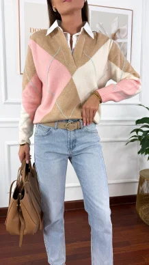 Spodnie mom fit Prima jasny denim