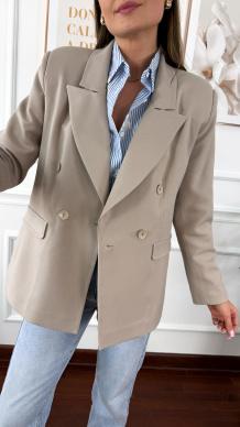 Dwurzędowa marynarka Stefania beżowa