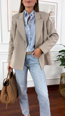 Dwurzędowa marynarka Stefania beżowa