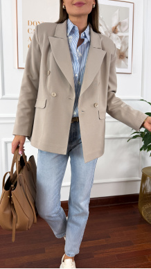 Dwurzędowa marynarka Stefania beżowa