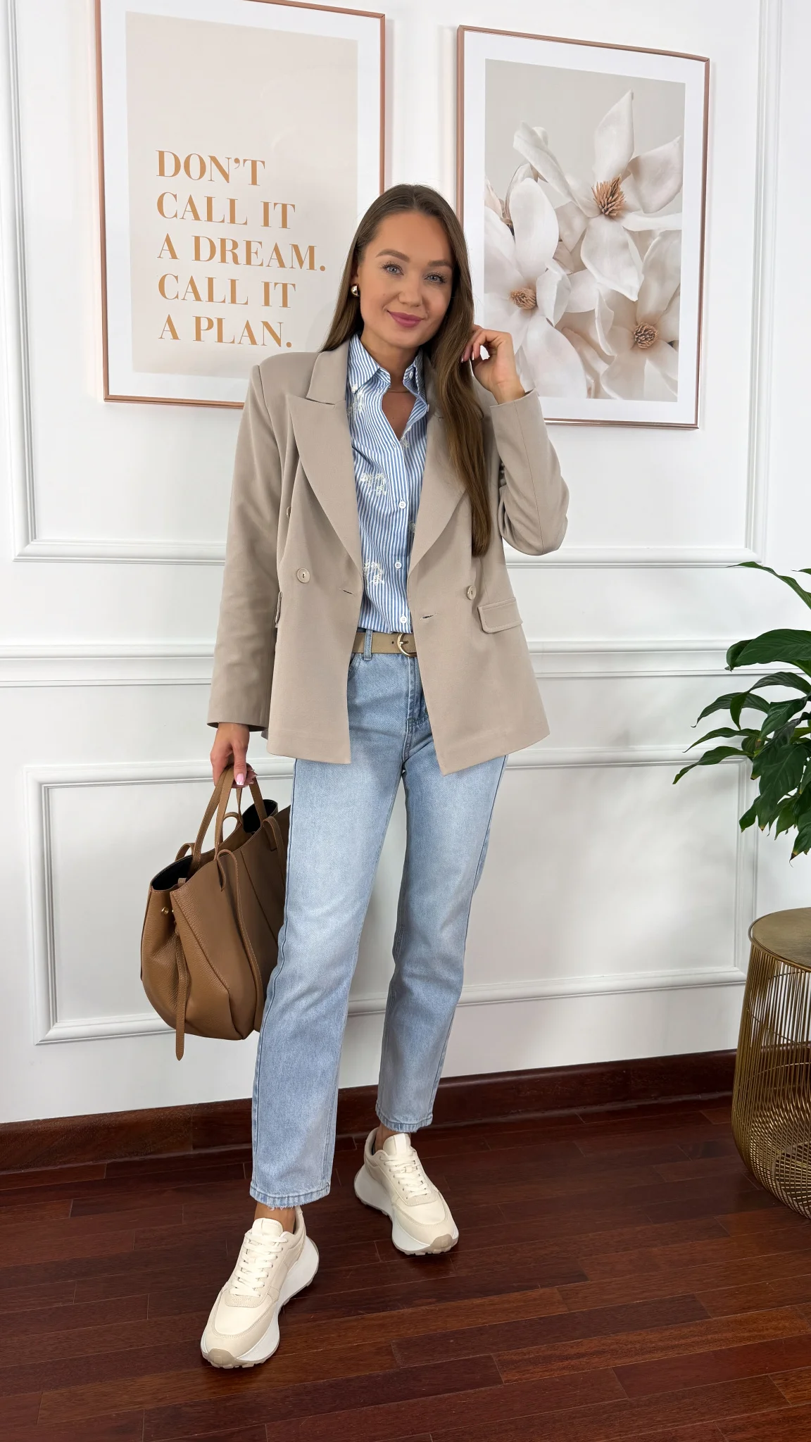 Dwurzędowa marynarka Stefania beżowa