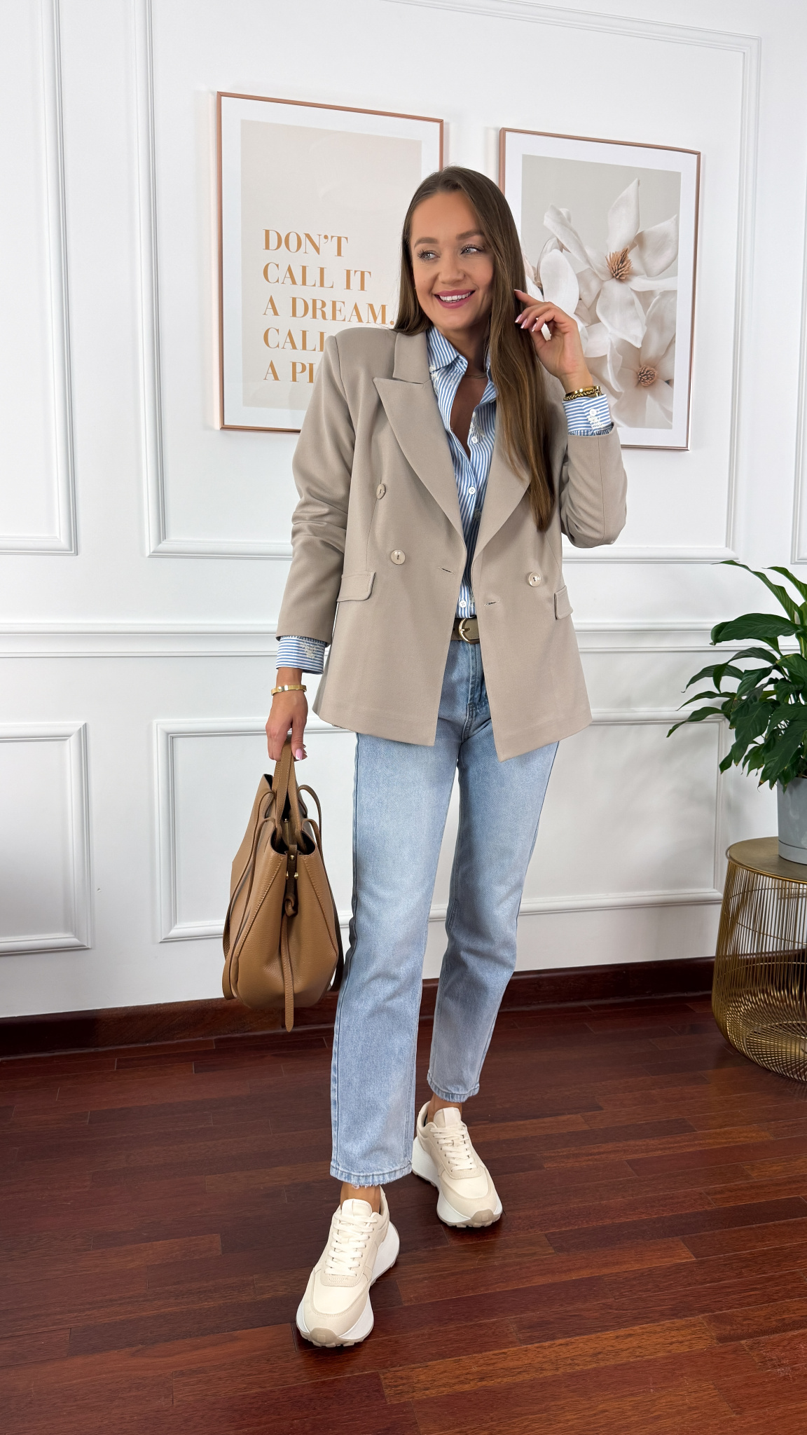 Dwurzędowa marynarka Stefania beżowa