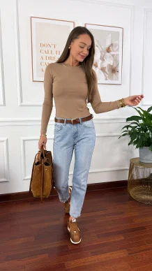 Bawełniana bluzka Talin cappucino