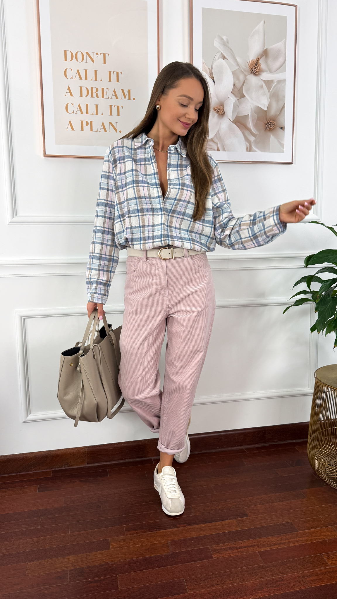 Koszula w kratę Kiara niebieska