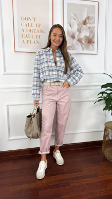 Bawełniane spodnie Sole różówe