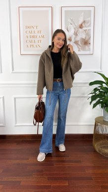 Wełniana kurtka Peony fango