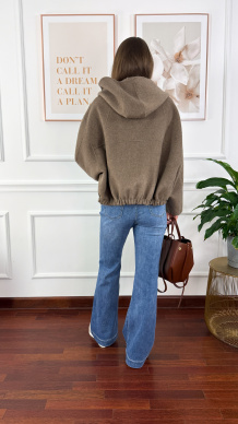 Wełniana kurtka Peony fango