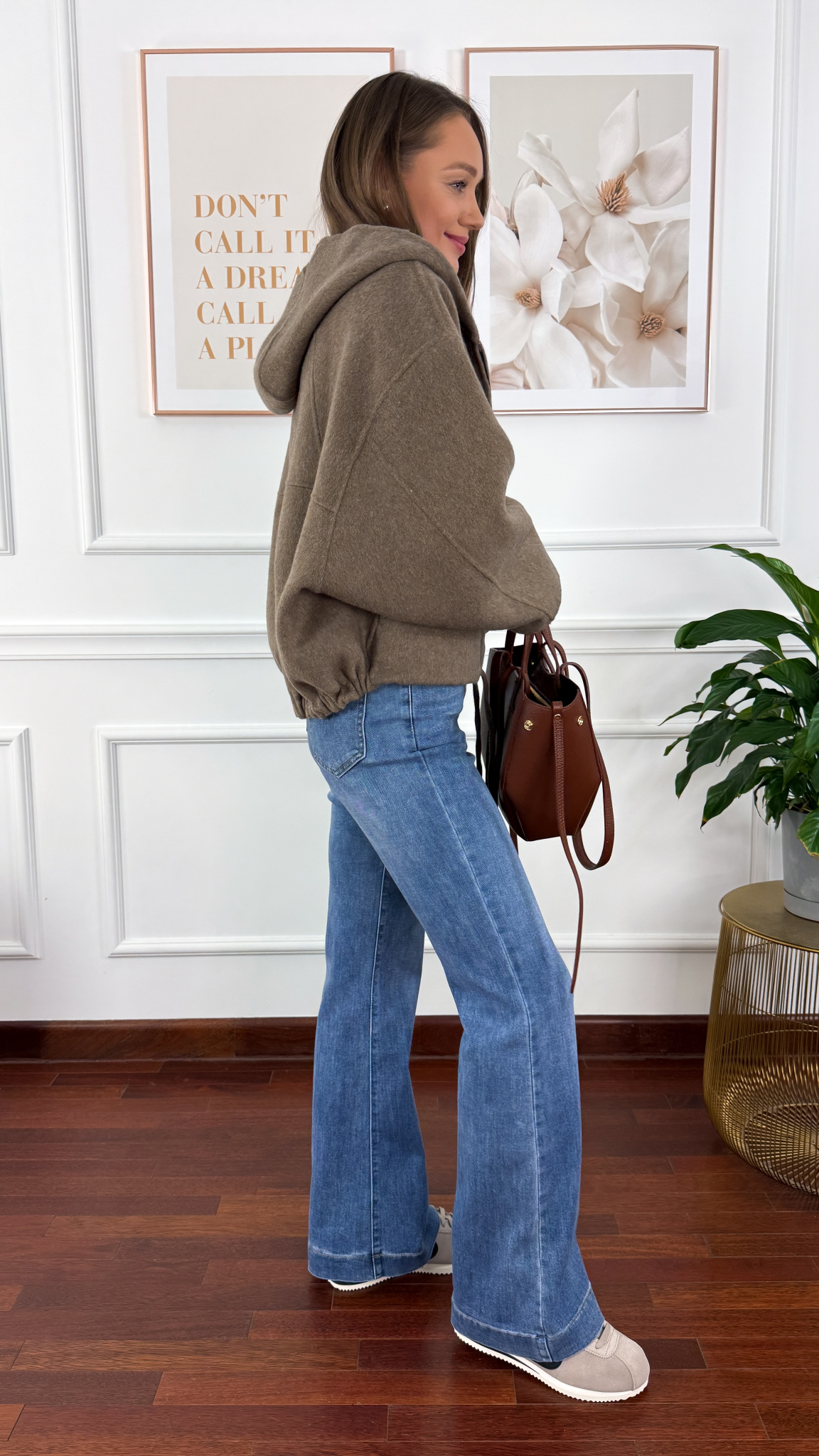 Wełniana kurtka Peony fango