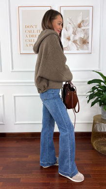 Wełniana kurtka Peony fango