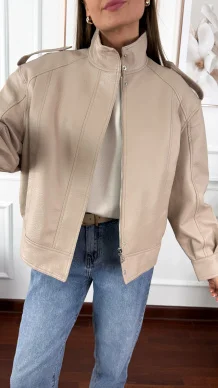 Kurtka Rosalia beżowa